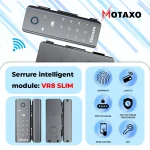 Serrure intelligent Maroc MOTAXO VR8 slim 1 serrure intelligente maroc , serrure intelligente , serrure connectée wifi , serrure domotique , serrure porte intelligente maroc , serrure intelligente avec caméra maroc , meilleur serrure intelligente ,